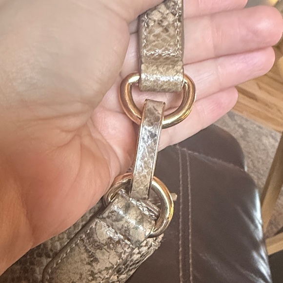 Gorgeous Ralph Lauren Snakeskin Embossed Leather Crossbody Bag - Brown - Picture 6 of 16